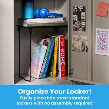 LockerMate Stac-A-Shelf Organizer: Stackable, Extra Tall for School Lockers