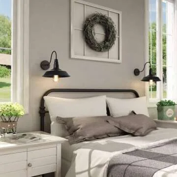LNC Black Gooseneck Wall Sconces Barn Warehouse Farmhouse Sconces Wall Lighting
