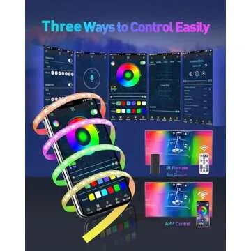 RGB Interior Car Lights - 2-in-1 Design with App Control, Music Sync