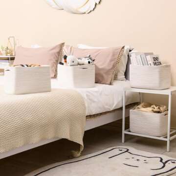 Stylish ICERZCZ Storage Baskets for Home Organization