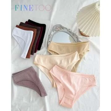 FINETOO 9 Pack Cotton Underwear for Women - Stylish Comfort
