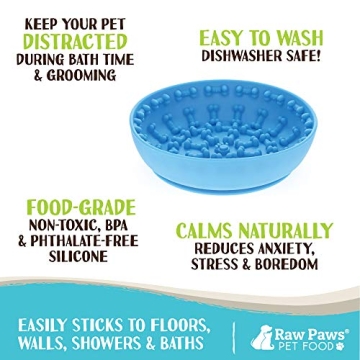 Raw Paws Licking Mat Bowl for Dogs and Cats