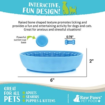 Raw Paws Licking Mat Bowl for Dogs and Cats