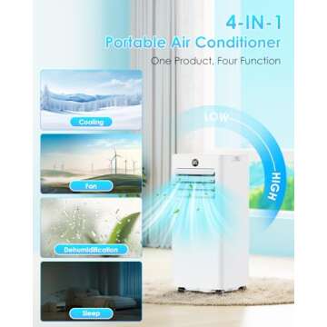 Portable Air Conditioner 8000 BTU for Home and Office