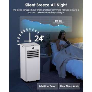 Portable Air Conditioner 8000 BTU for Home and Office