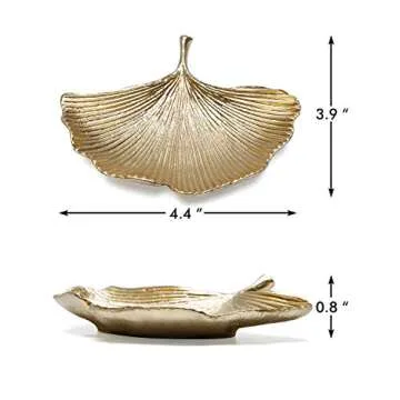 Ginkgo Leaf Jewelry Tray - Vintage Trinket Dish Gift