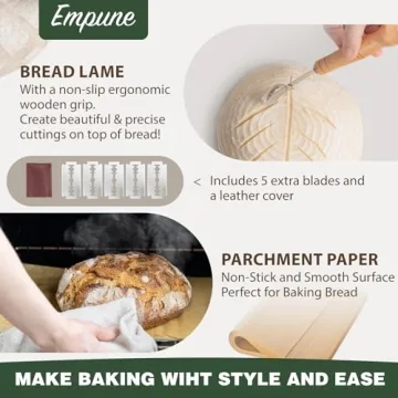 Empune Banneton Bread Proofing Set for Perfect Baking