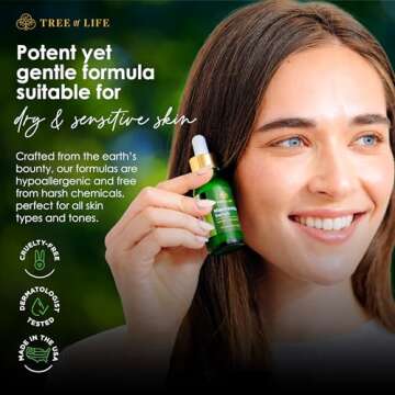 Tree of Life Beauty Niacinamide Vitamin B3 Serum, Hydrating Face Oil for Dark and Age Spots, Tightens Pores, Facial Serums for Sensitive Skin Care with Hyaluronic Acid and Vitamin E, 2 Fl Oz