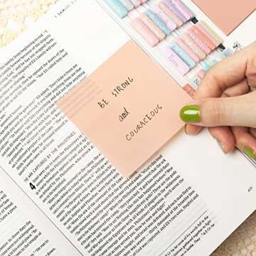 Stylish Earth Tone Transparent Sticky Notes Set of 4 Pads