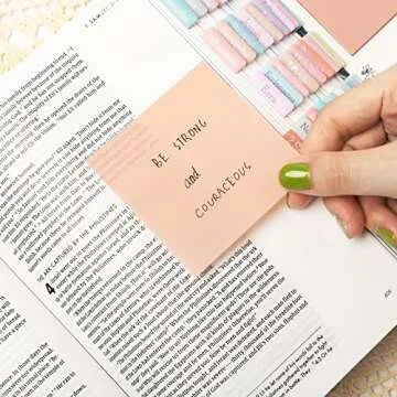 Stylish Earth Tone Transparent Sticky Notes Set of 4 Pads