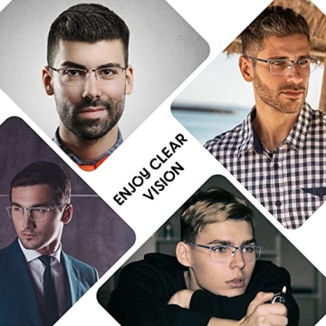 KONHAGO Men's Blue Light Blocking Reading Glasses