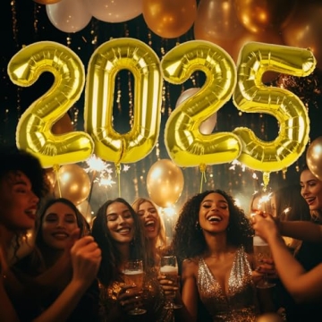 16-Inch Happy New Year Balloon Decorations for 2025