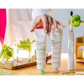 Boka Fluoride Free Travel Size Toothpaste Nano Hydroxyapatite, Helps Remineralize, Appropriate for S...