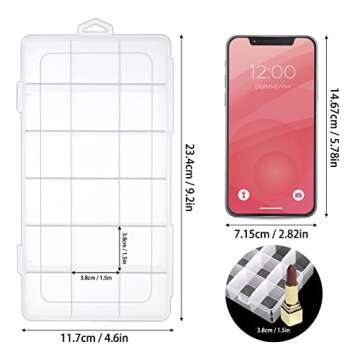 SGHUO 4 Pack Adjustable Compartment Organizer Boxes