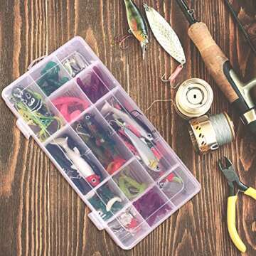 SGHUO 4 Pack Adjustable Compartment Organizer Boxes