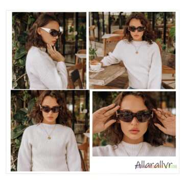 Allarallvr Y2K Trendy Sunglasses - Vintage Style & UV Protection