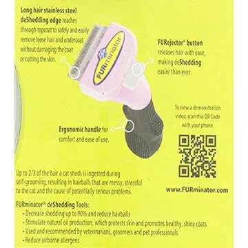 Furminator Long Hair deShedding Tool for Small Cats