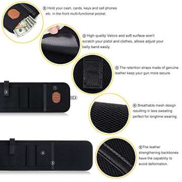 Fullmosa Concealed Carry Belly Band Holster for Handguns