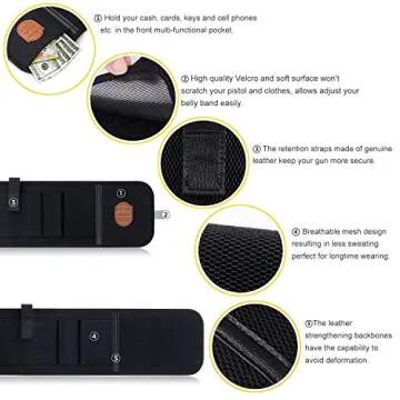 Fullmosa Concealed Carry Belly Band Holster for Handguns