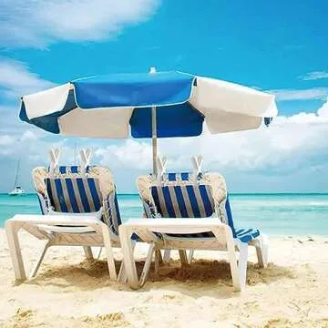 Plastic Clothespins, Beach Towel Clips, Heavy Duty Laundry Clothes Pins Clips with Springs, Beach Towel Holder to Keep Your Towel from Blowing Away (6Pcs Blue)