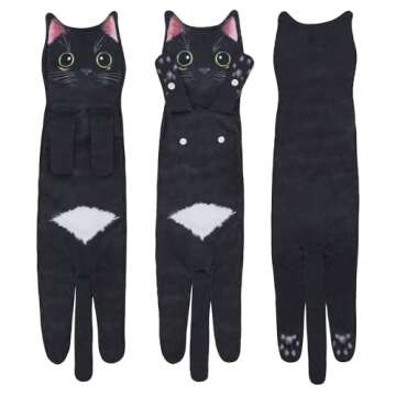 Cute Cat Funny Hand Towels - Decorative Towels for Cat Lovers!