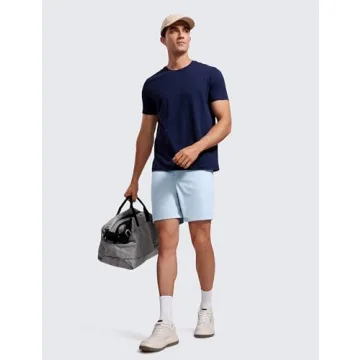 CRZ YOGA Men's Four-Way Stretch Workout Shorts - Comfortable & Durable