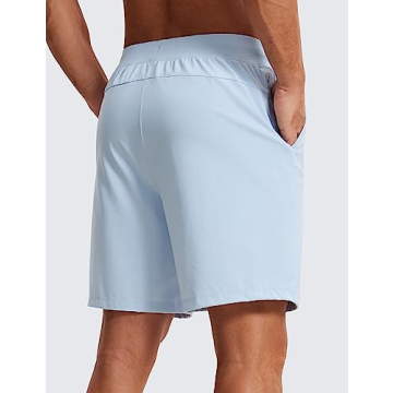 CRZ YOGA Men's Four-Way Stretch Workout Shorts - Comfortable & Durable