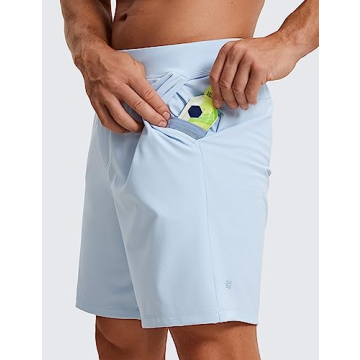 CRZ YOGA Men's Four-Way Stretch Workout Shorts - Comfortable & Durable