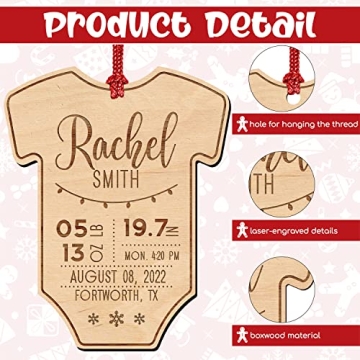 Personalized Baby Birth Stats Ornament for Christmas