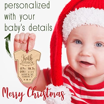 Personalized Baby Birth Stats Ornament for Christmas