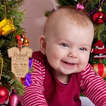 Personalized Baby Birth Stats Ornament for Christmas