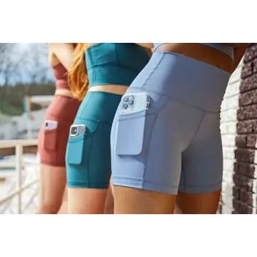 Yogalicious Squat Proof High Waisted Biker Shorts with Pockets