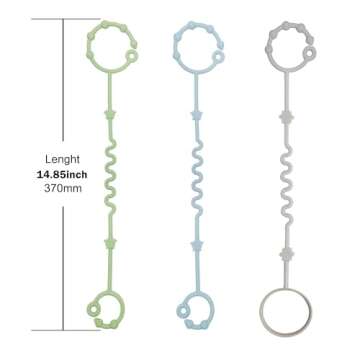 Toy Straps for Baby,RTMOK Silicone Setpacifier Clip,Applies to Car Seat Toy,Teether Toy,High Chair,Stroller Accessories,Baby Toy Clips,Cribs,Rocking Chair