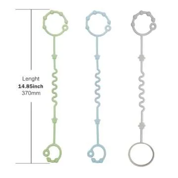 Toy Straps for Baby,RTMOK Silicone Setpacifier Clip,Applies to Car Seat Toy,Teether Toy,High Chair,Stroller Accessories,Baby Toy Clips,Cribs,Rocking Chair