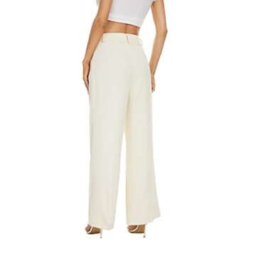 FUNYYZO Women’s High Waist Wide Leg Trousers for Work