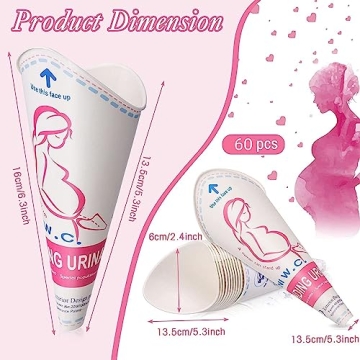 60 Pcs Disposable Female Urinal for Travel & Hygiene