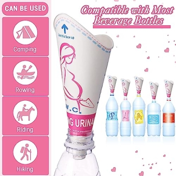 60 Pcs Disposable Female Urinal for Travel & Hygiene