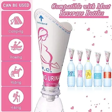 60 Pcs Disposable Female Urinal for Travel & Hygiene