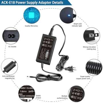 HY1C ACK-E18 AC Power Adapter Kit for Canon Cameras