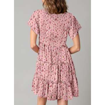 Dokotoo Women's Flowy Mini Dress - Floral Summer Comfort