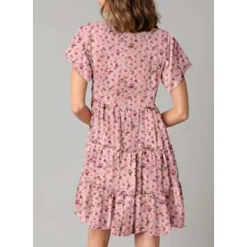 Dokotoo Women's Flowy Mini Dress - Floral Summer Comfort