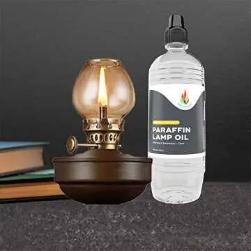 The Dreidel Company Liquid Paraffin Lamp Oil - Half-Liter (500mL) - Smokeless, Odorless, Ultra Clean Burning Fuel for Indoor and Outdoor Use (Clear)