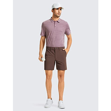 CRZ YOGA Men's Golf Polo Shirt Quick Dry Athletic Wear
