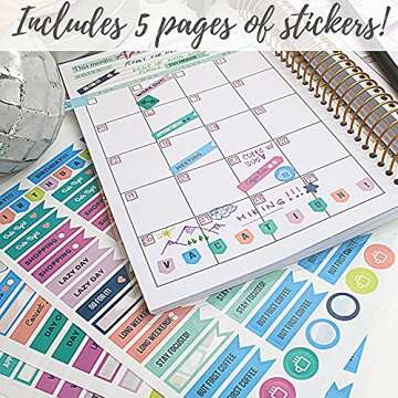 Goals & Gratitude Planner with Pens, Stickers, and Sticker Tabs (Undated) - Busy Bee Planners…