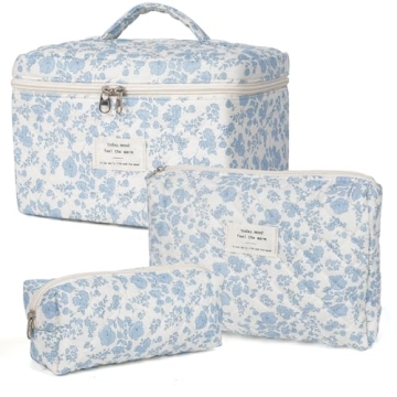 Floral Makeup Bag Set for Organized Beauty Essentials