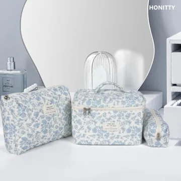 Floral Makeup Bag Set for Organized Beauty Essentials