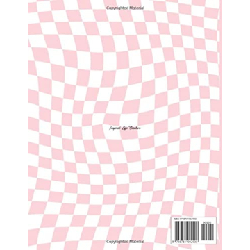 Checkered Notebook: Aesthetic Notebook, Checkerboard Pattern, Blank Lined Paperback Notebook Journal, Pink Checkered Notebook Retro