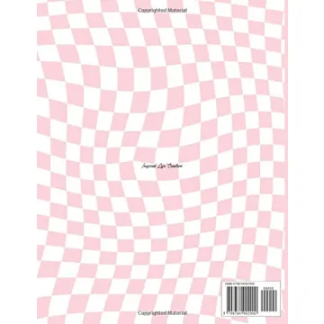 Checkered Notebook: Aesthetic Notebook, Checkerboard Pattern, Blank Lined Paperback Notebook Journal, Pink Checkered Notebook Retro