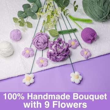 YShomy Crochet Flowers Bouquet - Unique Handmade Gift