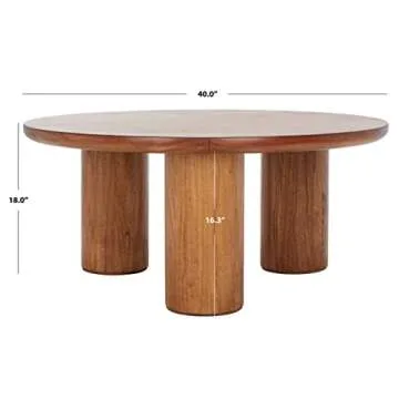 Stylish SAFAVIEH Mork Round Wood Coffee Table - Versatile Home Decor